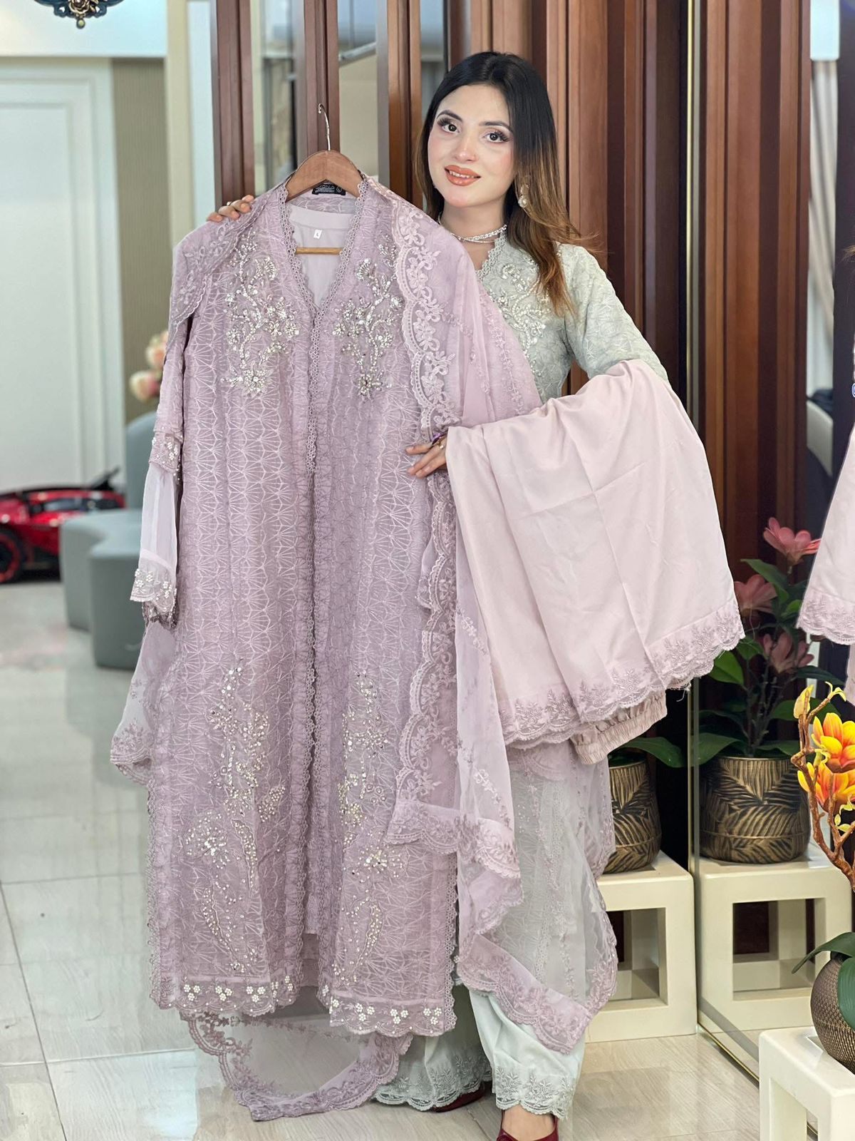Panache By Mona Open Gown - 4 pc