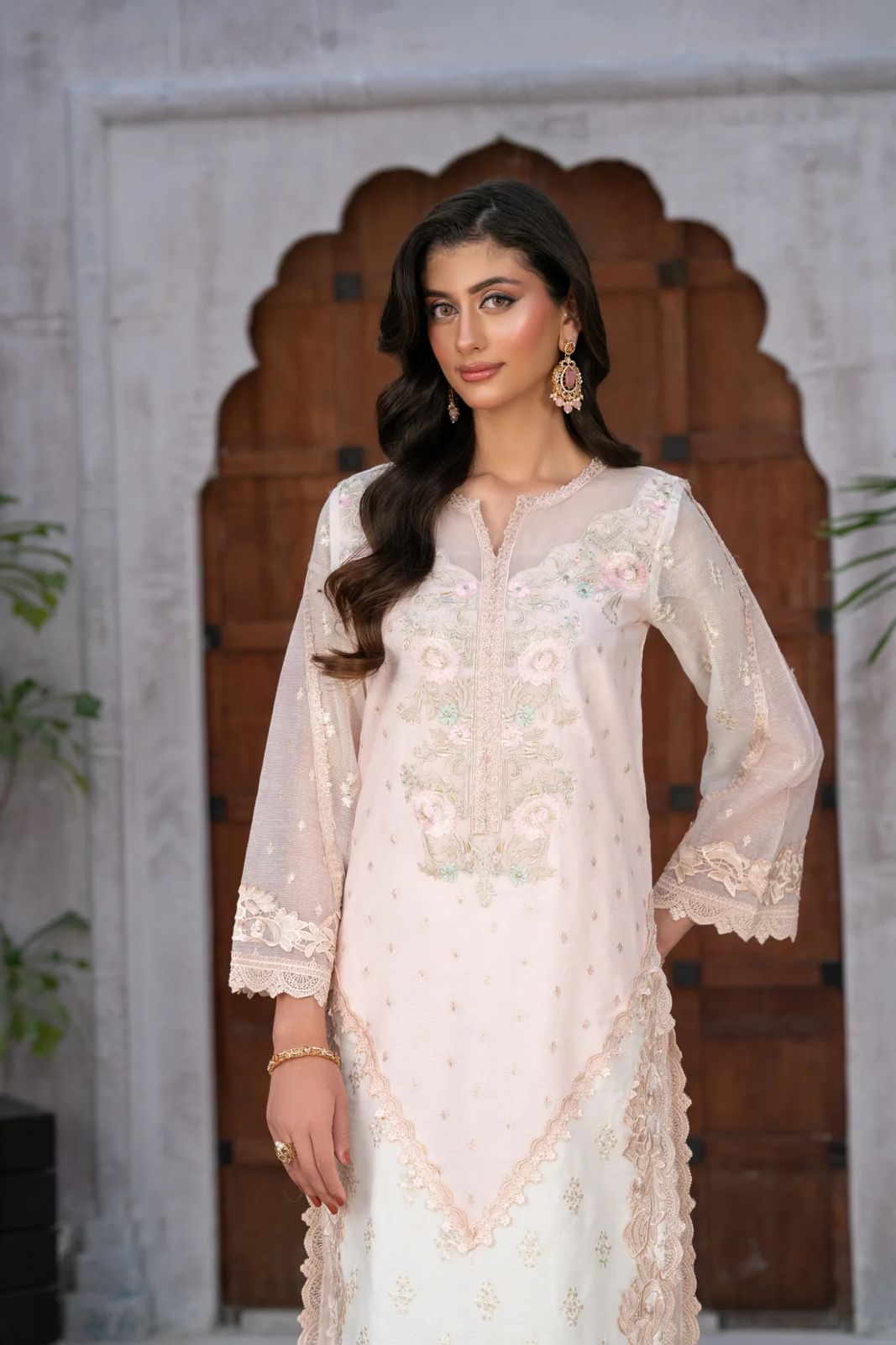 Panache By Mona Embroidery On Pure Khaddi Net