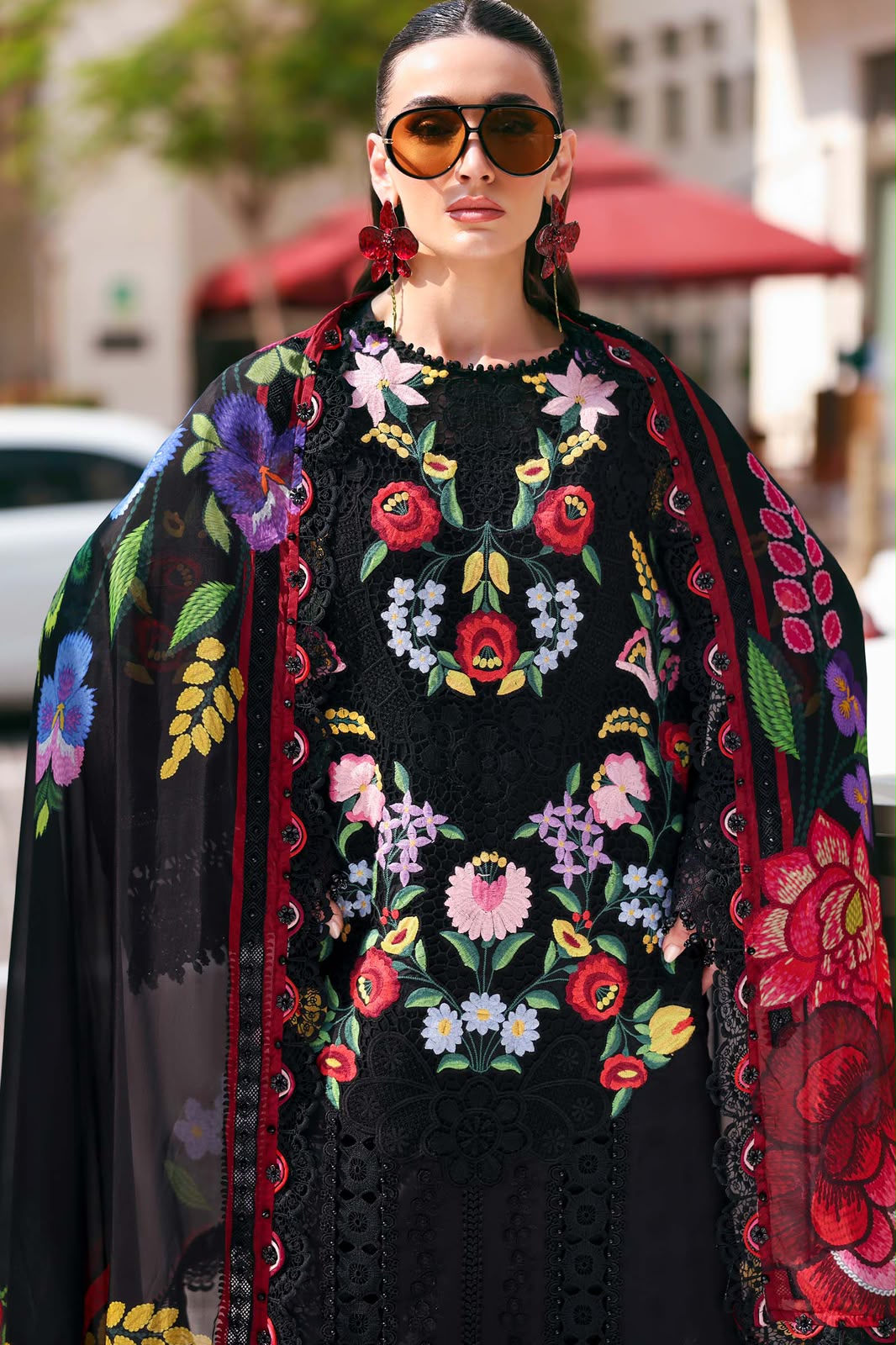 3 Piece Unstitched Embroidered Lawn Suit (D-2610-B-Default)