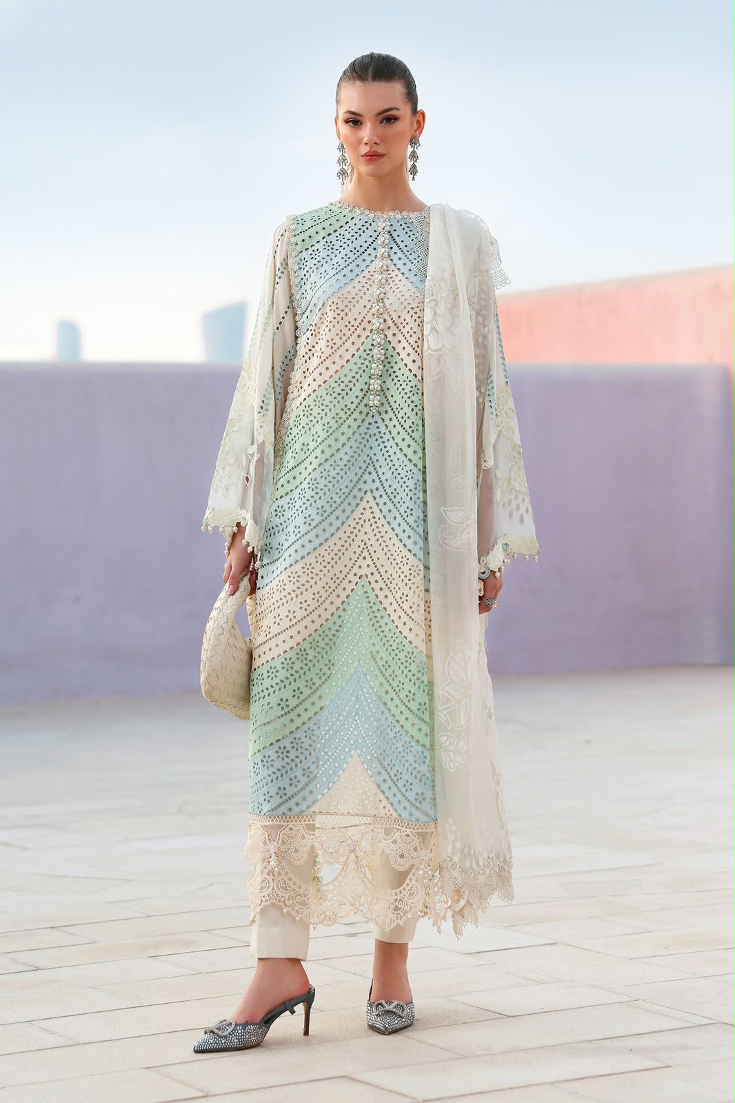 3 Piece Unstitched Embroidered Lawn Suit In Stock (D-2612-A-Default)