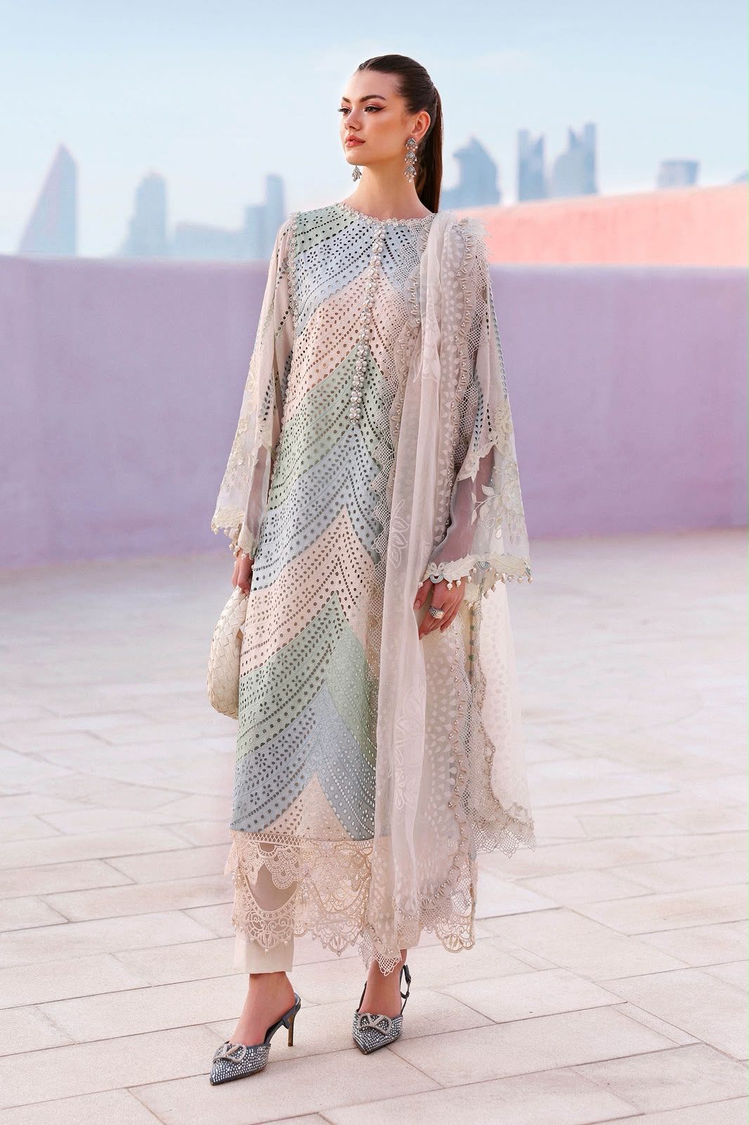 3 Piece Unstitched Embroidered Lawn Suit In Stock (D-2612-A-Default)
