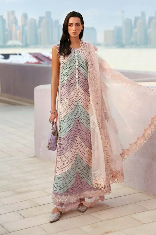 3 Piece Unstitched Embroidered Lawn Suit In Stock (D-2612-B-Default)