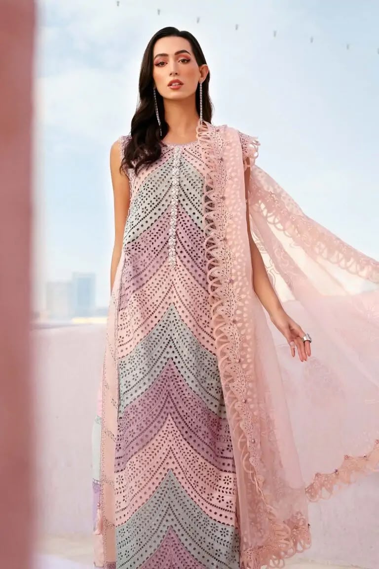 3 Piece Unstitched Embroidered Lawn Suit In Stock (D-2612-B-Default)